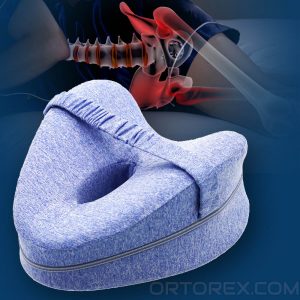 Orthopädisches Kniekissen für Seitenschläfer - Blau