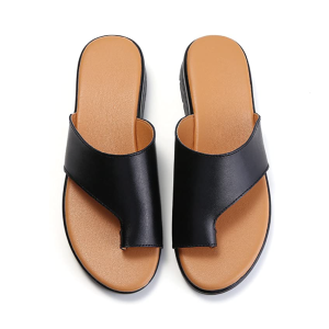 Orthopädische Ballenzehen-Sandalen - Schwarz