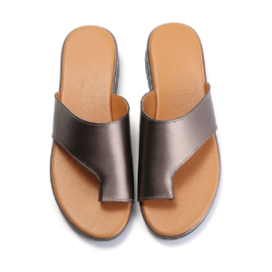 Orthopädische Ballenzehen-Sandalen - Bronzen