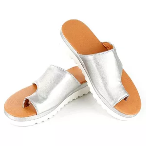 Orthopädische Ballenzehen-Sandalen - Silber