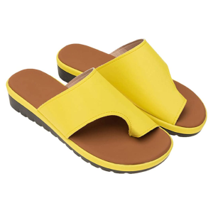 Orthopädische Ballenzehen-Sandalen - Gelb