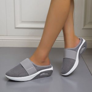 Orthopädische Sandalen Keilpantoffeln - Dunkelgrau