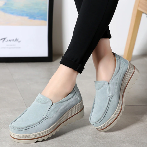 Orthopädische Wildlederschuhe Für Frauen Mit Breiten Füßen - Stil 1 Grau