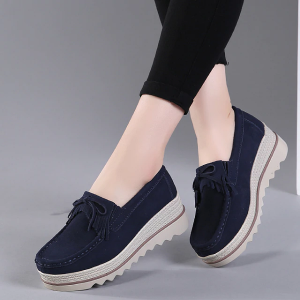 Orthopädische Wildlederschuhe Für Frauen Mit Breiten Füßen - Stil 2 Blau