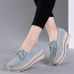 Orthopädische Wildlederschuhe Für Frauen Mit Breiten Füßen - Stil 2 Grau