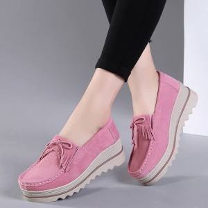 Orthopädische Wildlederschuhe Für Frauen Mit Breiten Füßen - Stil 2 Rosa