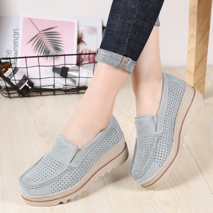 Orthopädische Wildlederschuhe Für Frauen Mit Breiten Füßen - Stil 4 Grau