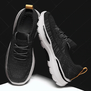 Herren-Turnschuhe Mit Breiter Passform - Schwarz