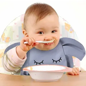 Wasserdichte Baby-Lätzchen Mit Auffangtasche Für Essensreste