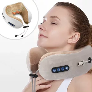 Nackenmassagekissen, Reisemassagekissen, Nackenmassagegerät aus Memory Foam, Nackenmassagegerät in U-Form