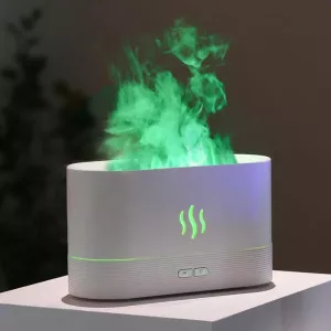 Luftbefeuchter Flammen-Aromadiffusor - Weiß