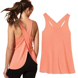 Fitness-Shirt, Sport-Shirt, Sport-Top, Schnell trocknendes Shirt, Yoga-Shirt, Cross-Back-Top, Fitness-Shirt, Cross-Back-Shirt