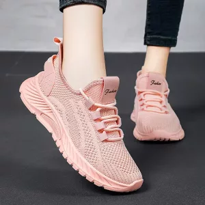 Damen-Sneaker, Freizeitsneaker, Mesh-Sneaker, Schnür-Sneaker, atmungsaktive Sneaker