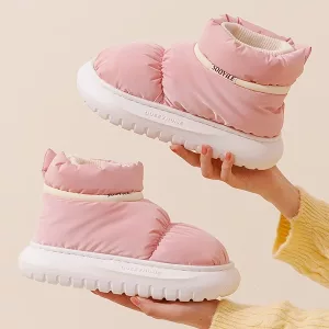 Schneestiefel, Plateau-Stiefel, Plateau-Schuhe, Winterstiefel, gepolsterte Schuhe, gepolsterte Stiefel, Schuhe mit dicken Sohlen