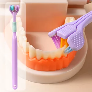 Toothbrush, soft toothbrush, three-sided toothbrush, 3-sided toothbrush, 3D toothbrush