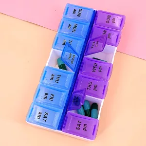 Tablettenorganizer, Tablettenbox, Medikamentenbox, Medikamentenorganizer, Tablettenetui, 7-Tage Tablettenbox