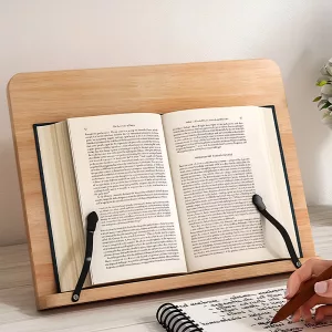 Buchständer, Lesebuchhalter, Tablet-Ständer, Leseständer, verstellbarer Buchständer, hölzerner Buchständer