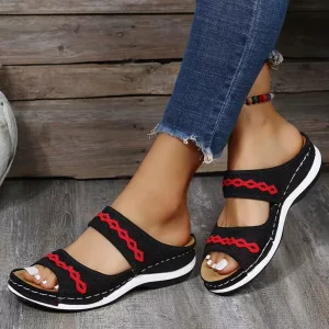 Damensandalen, Damenschlappen, Damensommer-Sandalen, Damensommer-Schlappen, Damenorthopädische Sandalen