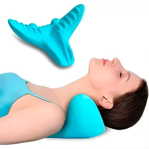 Nackenstrecker, Zervikaltraktionsgerät, Nackenmassagekissen, Nacken- und Schulterentspanner, Nackenentspanner