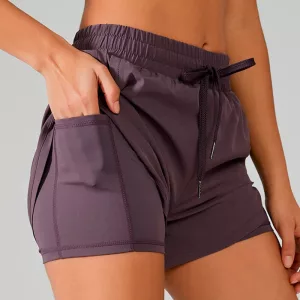 Damen-Shorts, Fitness-Shorts, Laufshorts, Trainingsshorts, Yoga-Shorts, doppellagige Shorts