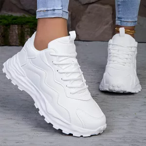 Plateau-Sneaker, Schuhe mit dicker Sohle, lässige Sneaker, klobige Schuhe, stylische Sneaker
