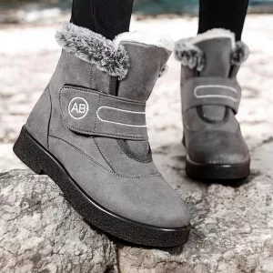 Pelzstiefel, Plüschschuhe, Winterstiefel, Damen-Stiefeletten, Stiefeletten