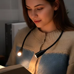 flexible Nackenlampe, leichte Nackenlampe, Leselampe für den Nacken, Leselicht