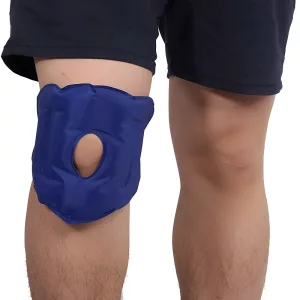 Kompressions-Kniebandage, Knie-Eiswickel, Knie-Eispaket-Wickel, kalter Kniewickel, kaltes Kniepack, Gelpackung für das Knie
