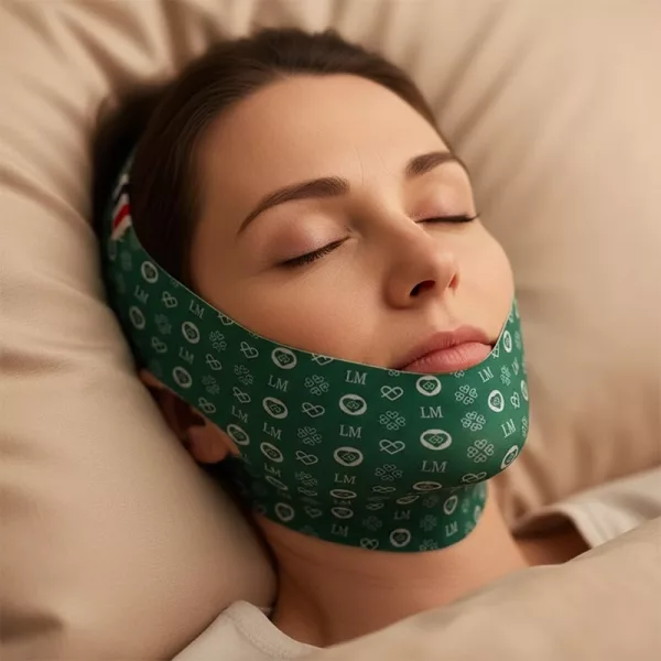 Anti-Schnarch-Schlafmaske, V-förmige Gesichtsmaske, Anti-Schnarch-Kinnriemen, Kinnriemen gegen Schnarchen, Schnarch-Kopfband