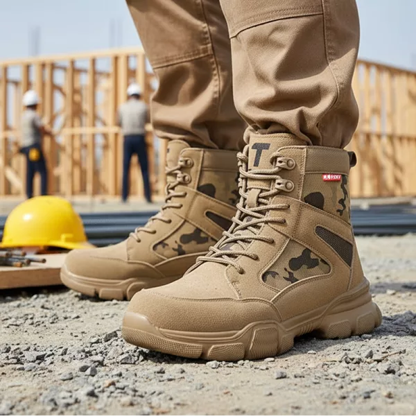 Sicherheitsschuhe, unzerstörbare Stiefel, Arbeitsschuhe mit Stahlkappe, Sicherheitsschuhe, taktische Stiefel
