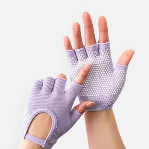 Baumwoll-Halbfingerhandschuhe, Pilates-Griffhandschuhe, fingerlose Sporthandschuhe