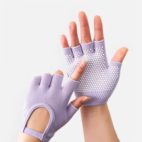 Baumwoll-Halbfingerhandschuhe, Pilates-Griffhandschuhe, fingerlose Sporthandschuhe